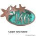 Starfish Oval Plaque - Copper Verdi