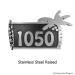 Stainless Steel Surfboard Address Plaque