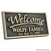 Rectangle Welcome Plaque - Brass
