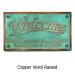 Rectangle Welcome Plaque - Copper Verdi Shown with Optional T30 Screws