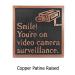 Under Video Surveillance Sign - Copper