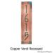 Vertical American Craftsman Home Numbers - Copper Verdi
