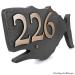 Whale House Numbers Plaque - Bronze