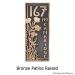 Vertical Poppy Address Plaque - Bronze