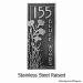 Stainless Steel Vertical Poppy Address Plaque
