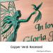 Recessed Fairy Memorial Plaque shown in Copper Verdi