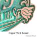 Copper Verdi finish on the Tulip Bud Home Numbers Sign