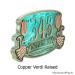 Raised text, Copper Verdi Tulip Bud Home Numbers Sign