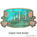 Tulip Bud Home Numbers Sign in our Copper Verdi finish