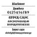 blackmoor font card