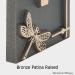 Vertical Dragonfly House Number Sign, Raised, Bronze
