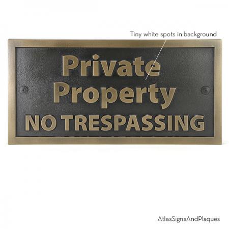 Private Property Bronze Large