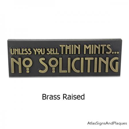 Thin Mints No Soliciting Sign