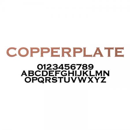 Copperplate Font Metal Letters & Numbers