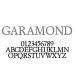 Garamond Font Metal Letters & Numbers
