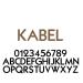 Kabel Font Metal Letters & Numbers