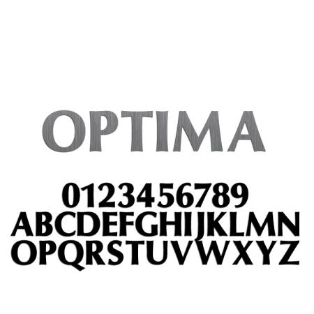 Optima Font Metal Letters & Numbers