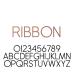 Ribbon Font Metal Letters & Numbers