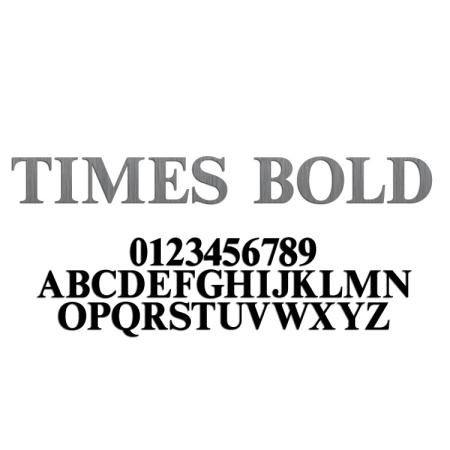Times Bold Font Metal Letters & Numbers