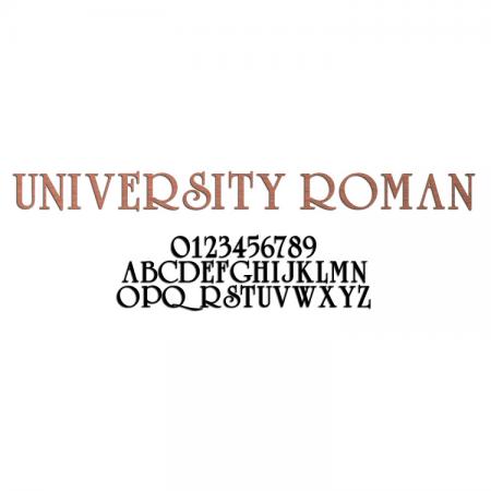 University Roman Font Metal Letters & Numbers