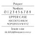 peignot font card