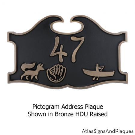pictogram address plaque