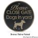 Dogs In Yard Plaque Bronze