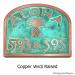 Aloha Address Plaque - Copper Verdi