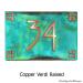 American Craftsman Address Plaque - Copper Verdi