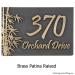 Bamboo Address Plaque - Brass