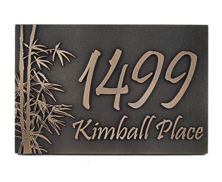 Bamboo Address Plaque - Bronze