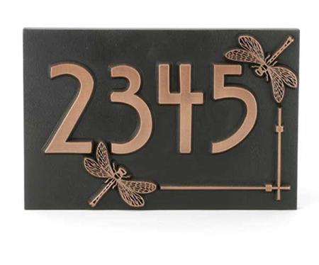 Dragonfly House Number Sign