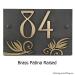 Flowers on a Rectangle Plaque - Brass