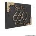 Deco Styling Address Plaque with Corner Options - Brass