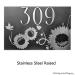 Sunny Sunflower Address Plaque Stainless Steel