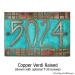 The Batchelder Tile Address Plaque - Copper Verdi