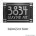 Stainless Steel Willow Craftsman Address Plaque