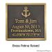 Anchors Away Wedding Plaque -Brass