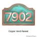 Classic Arch Address Plaque - Copper Verdi