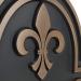 Fleur De Lis Arch Plaque - Bronze Detail