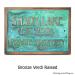 Stickley Phrase Plaque - Bronze Verdi Shown with optional holes for T30 Screws