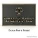 Bronze Metal Coated Attorney at Law Sign with Scale
