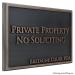 Beveled Edge Private Drive Security Sign - Bronze