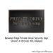 beveled edge private drive security sign