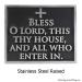 Stainless Steel Blessing Welcome Plaque