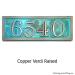 Hesperis Address Plaque - Copper Verdi