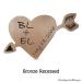 Carved Heart Plaque - Bronze