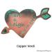 Carved Heart Plaque - Copper Verdi
