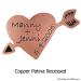 Carved Heart Plaque - Copper