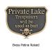 Private Dock Funny No Trespassing Marina Sign - Brass